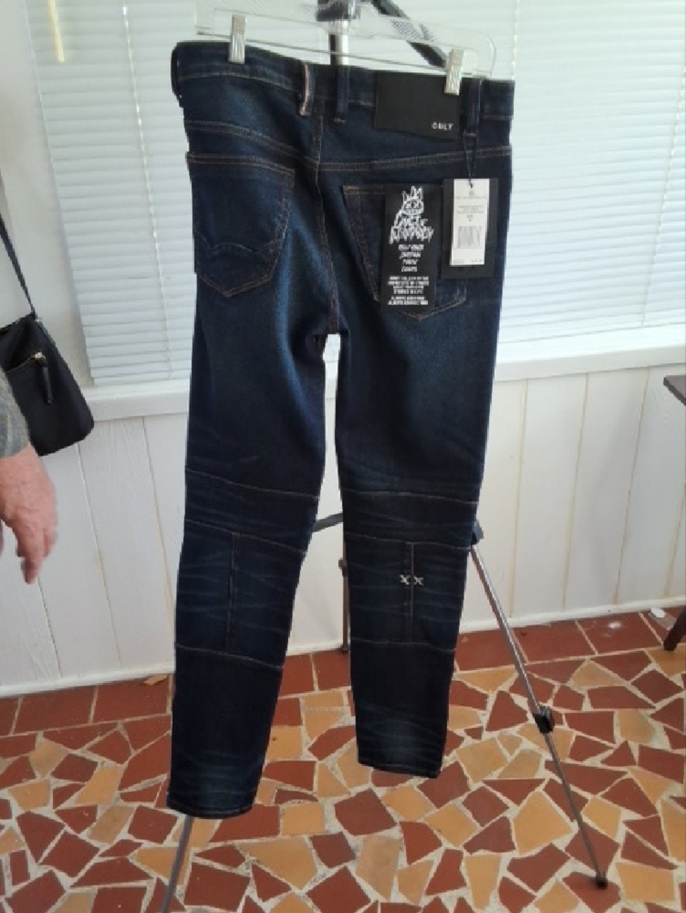Cult of Individuality Dark Blue Men's Moto Skinny Jeans length 32 - Picture 4 of 7
